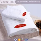 Towel Terry LinenPro Wholesale White Hotel Towel Set 100% Organic Cotton Terry Towel