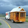 Prefab wooden cabin tiny home travel camper caravan trailer house on wheels for sale