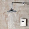 Luxury Rain Mixer Shower Set Wall Mounted Rainfall Sensor Shower Head System Brushed