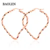 30mm 40mm 50mm 18k Gold Twisted Twist Love Ear Deduction Exaggerated Punk Strawberry Shape Latest Simple Style Hoop Earrings