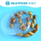 66g embossed cover good quality food grade clear PS plastic food box for BPA free dried fruit food container packaging