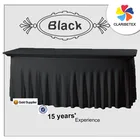 Spandex black table cover Rectangle Statafelhoed Wave for wedding