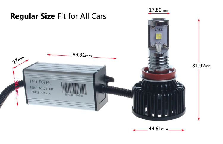 the H7 LED Canbus is fit for all cars