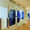 Office frameless aluminum alloy sliding and folding soundproof mobile partition wall door