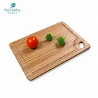 Custom Kitchenware Rectangle Groove Wooden Bamboo Cutting Board