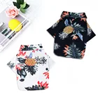 Wholesale Pet Dog Clothes Hawaiian Summer Print T Shirts Fashion Beach Small Dog Clothes