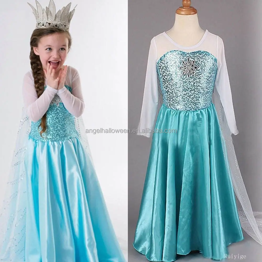 Instyles fashion Cheap wholesale elsa dress cosplay costume in frozen elsa dress wholesale FC096