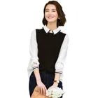 Elegant custom turn-down collar long sleeve formal office women blouses