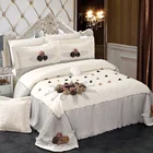 Luxury Soft 3pcs 100% polyester Fabric Home Textile Bedding Sheets Set For Wedding