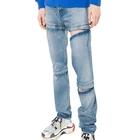 OEM custom Blue Zipped jeans pent new style pant jeans men