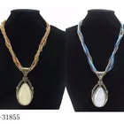 Pendant Square Pendant Bead Neck Chain Crystal Acrylic Drop Charm Square Gem Necklace