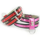 metallic pu leather dog harness pet harness