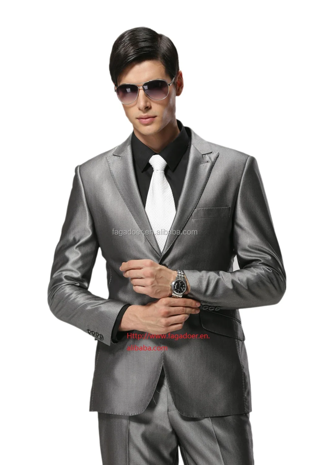 2016 latest design coat pant men suit /black custom made slim fit ...