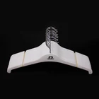 Custom colors white plastic clothes dress coat hangers logo printing