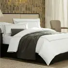 400TC Pure Cotton Embroidery Bedding Linen, Simple double/three lines Embroidery sheet set