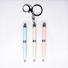 Different color made mini metal ball pen with keychain