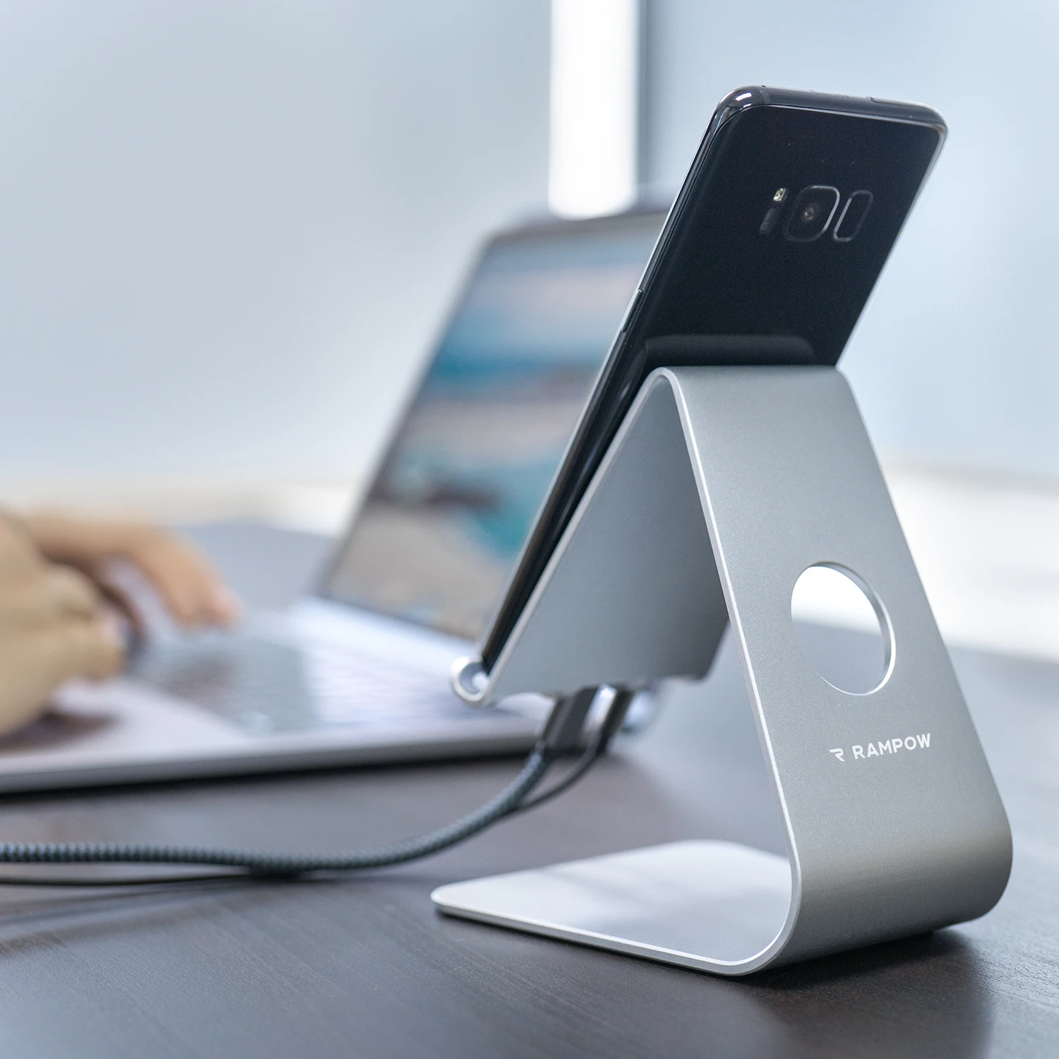 portable universal aluminum hand cell phone holder tablet stand