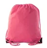 Basic Drawstring Tote Cinch Sack Promotional Backpack Bag pink drawstring bag