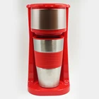 Auto shut off single cup red coffee machine