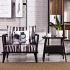 Nordic Style Furniture White Wax Wood Modern Simple Three Solid Wood Sofa Combination Living Room Complete