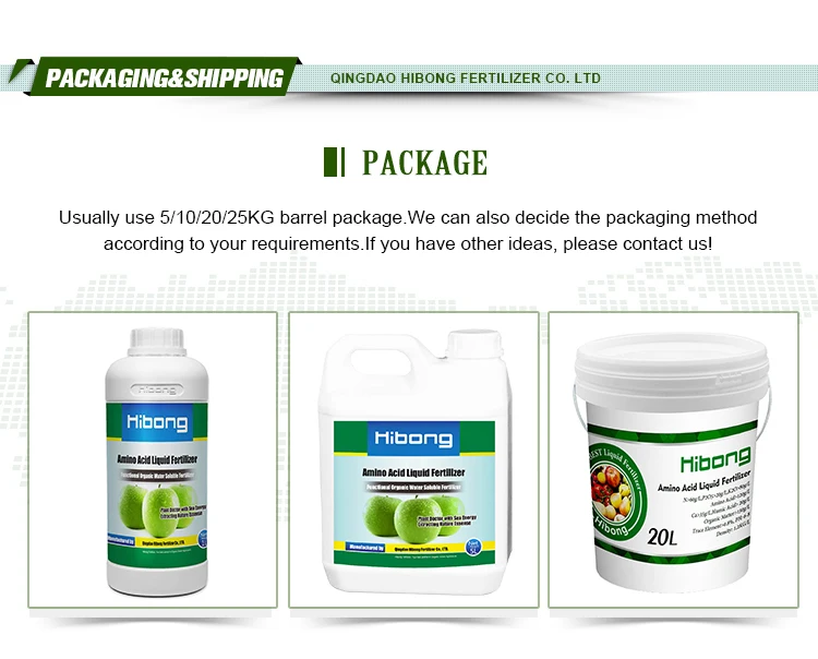 Hibong 479-66-3 Agriculture Organic Amino Acid Liquid Fertilizer