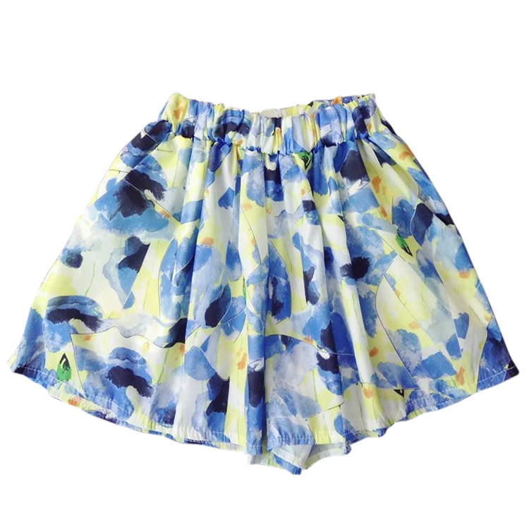2015 Casual Summer Style Chiffon Beach Shorts Women Floral Print Shorts Swimwear Board Shorts Girls Skirt Shorts Feminino