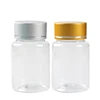 80ml clear pharmaceutical plastic metal lid bottle 80g plastic liquid medicine bottle