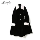 Sheep's cashmere lamb skin fur coats with mink fur decorate