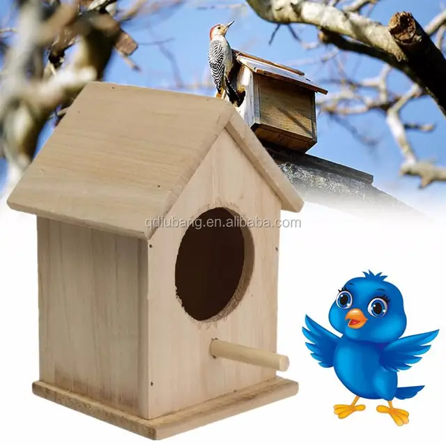 wood birds nest box new diy breeding parrot cockatiels swallows