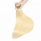 Wholesale Raw Virgin Indian Temple Hair Remy Silk Straight Hair 613# Blonde Bundles