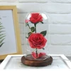 Popular Style Perserve Flower In Glass Cheap Wholesale Artificial Red Rose Flower For Sale