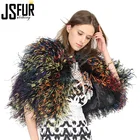 Fashion Real Ostrich Feather Fur Cape for Women Multicolor Outwear for Wedding