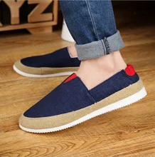 wholesale Fashionable breathable casual canvas shoes loafer shoes men