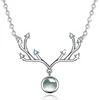 S925 Sterling Silver Deer Love Projection I Love You 100 Languages Necklace Pendant