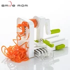 B458 Kitchen tools long curly 5 blade plastic spiral vegetable cutter and slicer