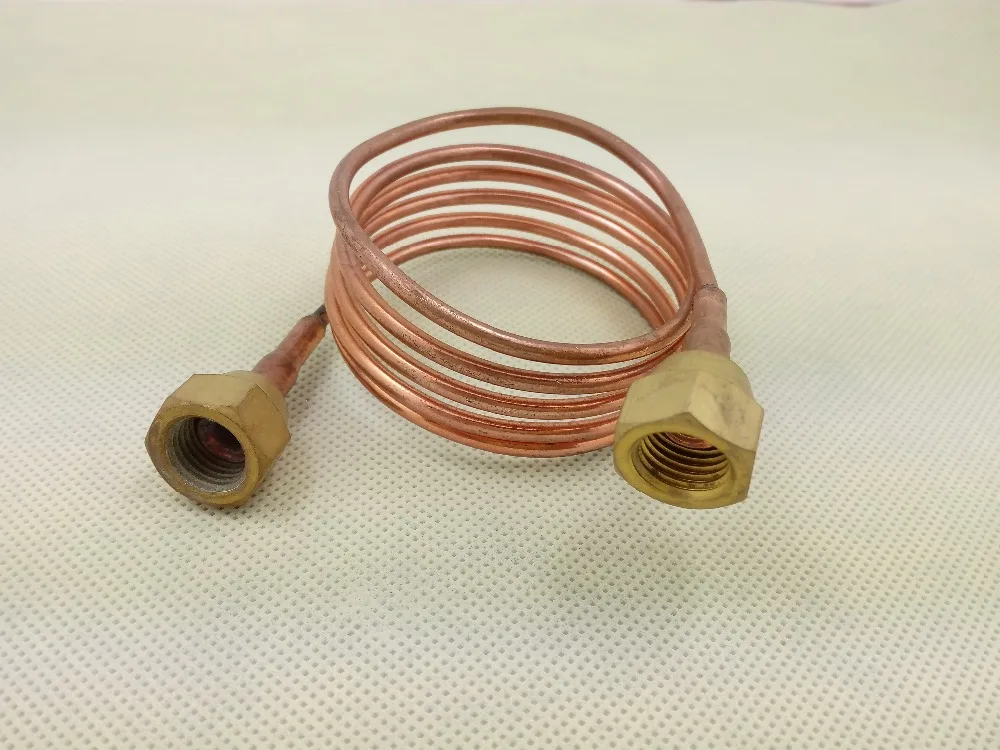 Copper Capillary Tube With Brass Nuts For Airconditioning And