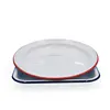 Kitchen Tableware Enamel Metal round enamelware camping dish dishes plate