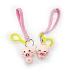 Pig Cute Cartoon Animals pvc keychain pocket pop figure key chain plastic toys