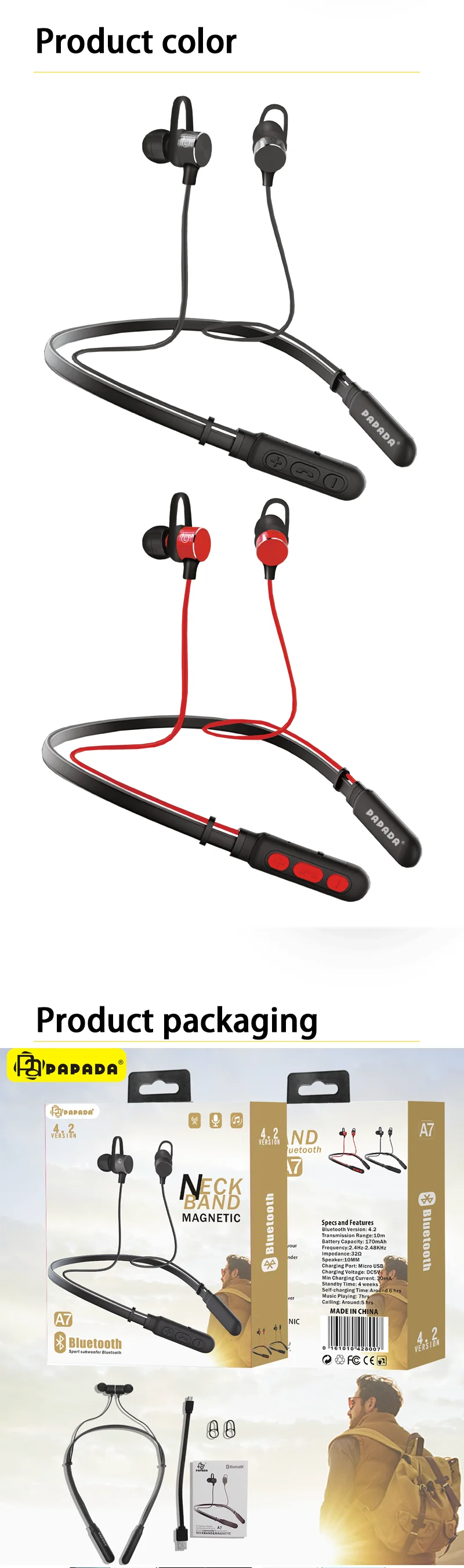 2019 trending Wireless Sport Metal Mini Headset In-Ear Bluetooth Earphones magnetic handfree - ANKUX.COM