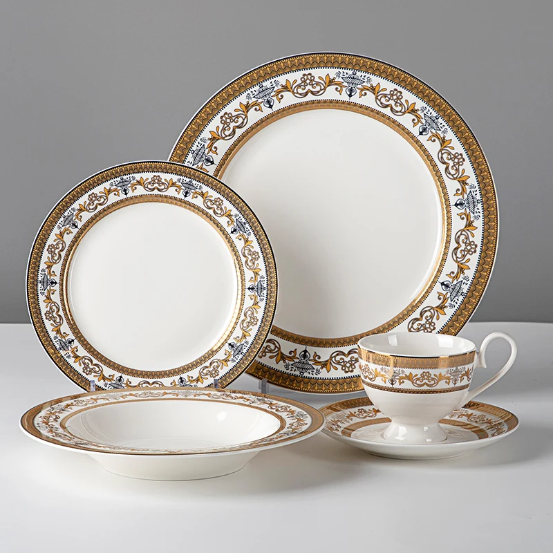 product-High-Grade European Bone China Dinnerware, Restaurant Hotel Supplies Bone Ceramic Tableware,-1