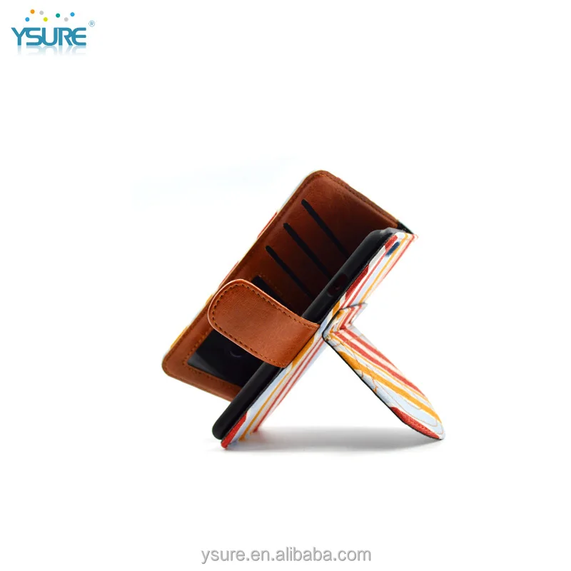 Colorful Unique Design Wallet Fabric Leather Phone Case For LG G Flex 2 with PVC ID and credit card slots