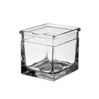 Rectangular transparent candle holder glass cylinder for church wedding decorations
