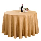 Polyester floral round table cloth for wedding