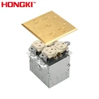 Factory Hot Sale Flush mount Square Floor Box with Tamper Resistant Duplex Receptacle