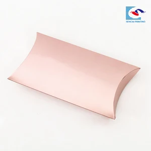 custom colorful pink color packaging gift paper pillow box