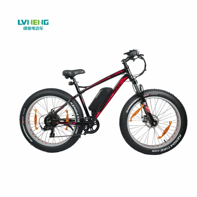 26" fat tire electric bike aluminous alloy chassis frame electric bicycle with 36v 10ah lithium battery