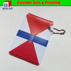cheap custom brand soft plastic PVC id card holder with keychain