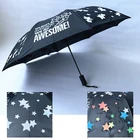 YS-2201 Creative Color changing 2 Folding Umbrella Auto Open Magic Umbrella Customized Advertising Umbrella