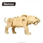 Kids Educational Toy Tiger Model DIY 3D Wooden Animal Puzzle