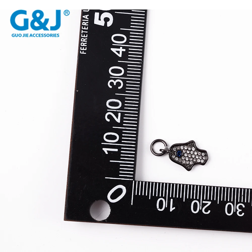 GuoJie brand wholesale factory AAA zircon hand shape flame pendants charm pendant